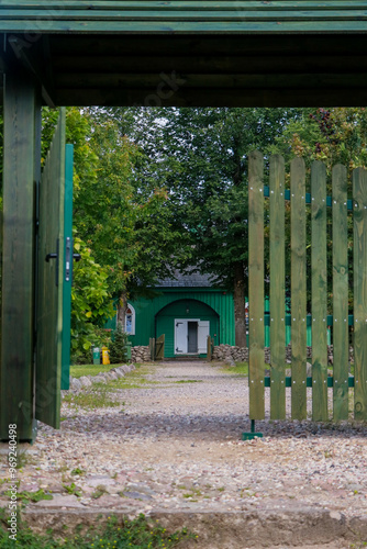 entrance to the wooden masque in Kruszyniany 