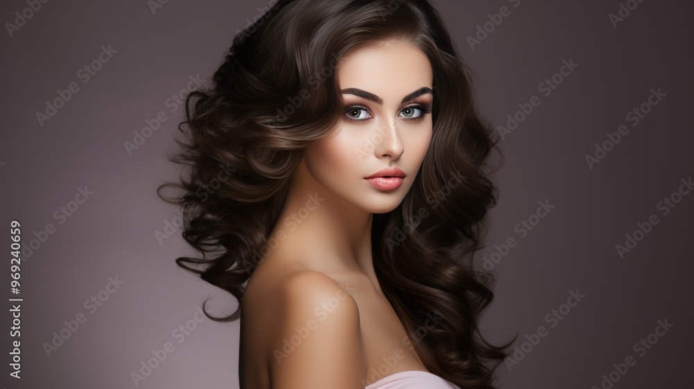 Beautiful portrait of a woman with a naturally glowing makeup look, radiating elegance and charm. Beautiful portrait of a woman with a naturally glowing makeup look, radiating elegance and charm.