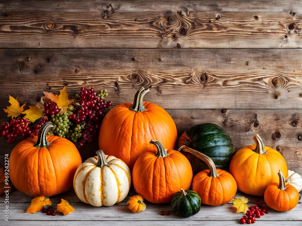 A charming display of pumpkins and fall decor on a rustic wooden table, celebrating the beauty of autumn in October.
A charming display of pumpkins and fall decor on a rustic wooden table, celebrating the beauty of autumn in October.