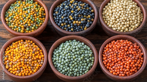 Vibrant Collection of Colorful Seeds: Nature's Nutrient-Rich Ingredients for Healthy Cooking