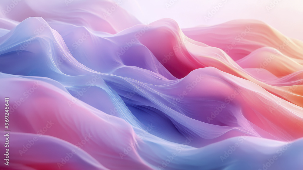Soft pastel waves create serene and calming atmosphere in this abstract image Soft pastel waves create serene and calming atmosphere in this abstract image