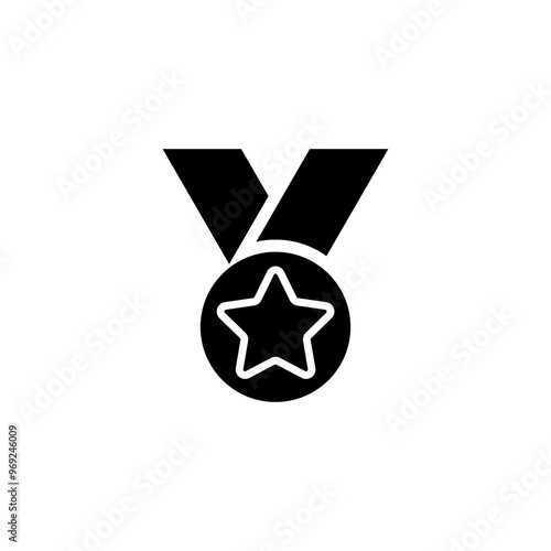medal icon. concept of minimal consumer control emblem or assurance. 