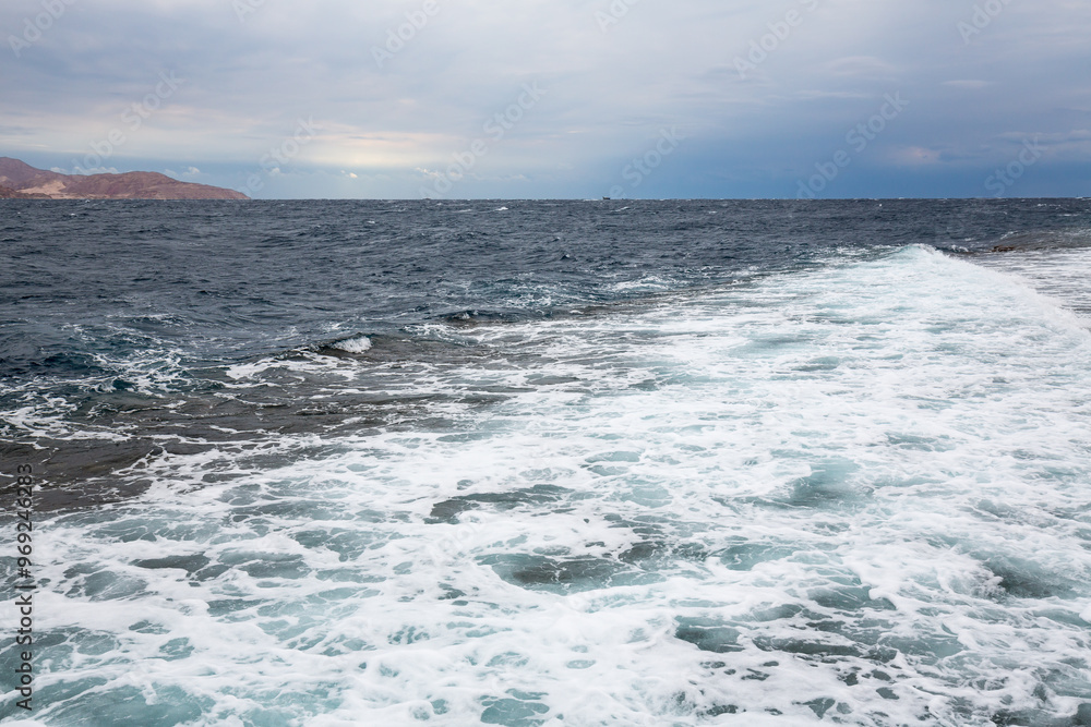 Obraz premium View of the coast of the Red Sea at Sharm El Sheikh resort