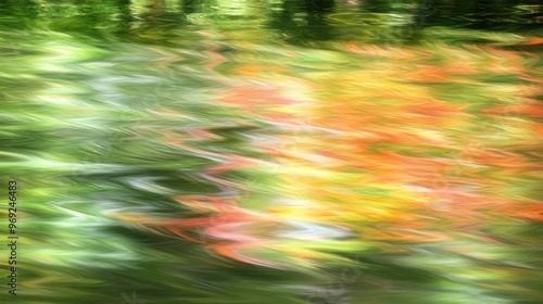 Exploring Vibrant Reflections on Colorful Water: An Abstract Journey Through Nature's Palette