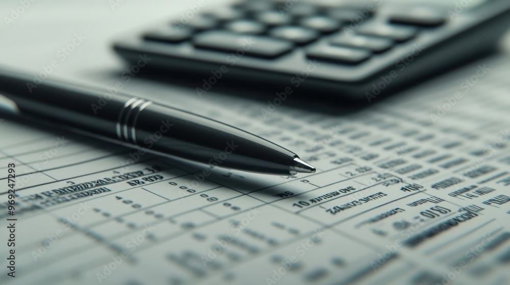 The Pen on Financial Documents The Pen on Financial Documents
