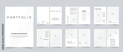 Modern Architectural portfolio interior portfolio or real estate portfolio brochure A4 standard size portfolio