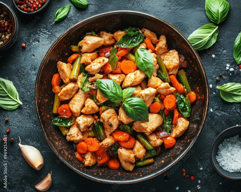 Flavorful Thai Stir-Fry with Tender Chicken and Fresh Veggies Flavorful Thai Stir-Fry with Tender Chicken and Fresh Veggies