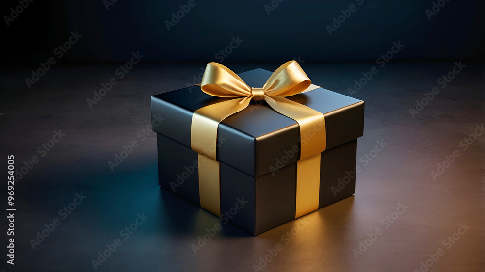 Gift box with a ribbon. Ai generative Gift box with a ribbon. Ai generative