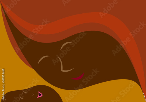 Día de la madre. Maternidad. Mujer sonriendo a su bebé