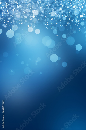 Snowflakes and bokeh lights creating a winter holiday background