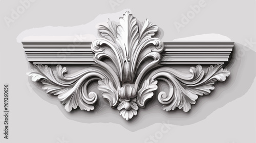 Baroque Element Concept Traditional Old-Style Design