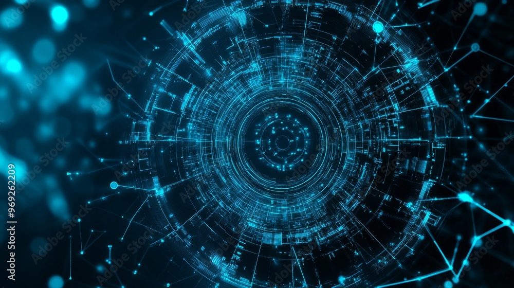 Fototapeta premium abstract digital technology background, artificial intelligence