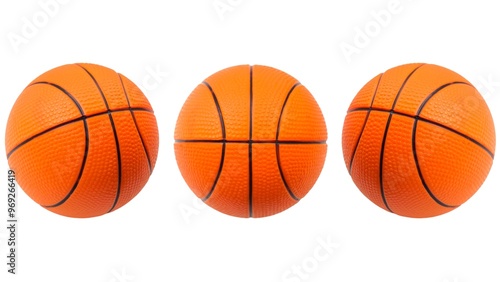 Wallpaper Mural Photo of three basketballs, isolated on white background. Torontodigital.ca