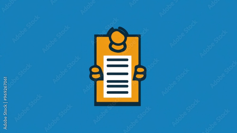 A detailed icon of a person holding a checklist, symbolizing project management, tasks, and organization. A detailed icon of a person holding a checklist, symbolizing project management, tasks, and organization.