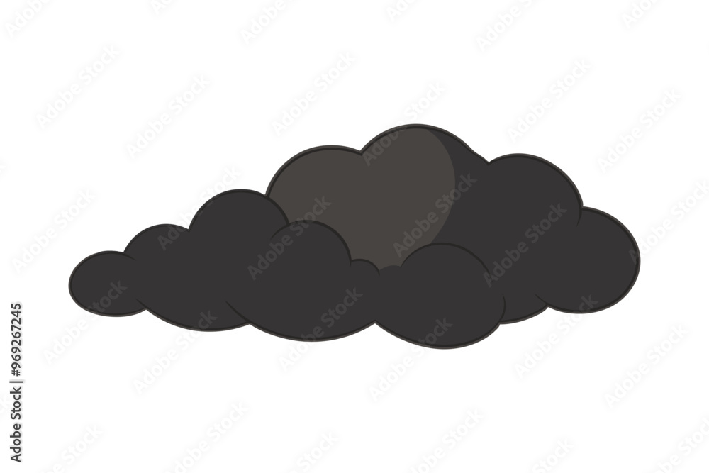 A simple, stylized black cloud with soft curves and varying shades of gray, conveying a moody or overcast atmosphere. A simple, stylized black cloud with soft curves and varying shades of gray, conveying a moody or overcast atmosphere.