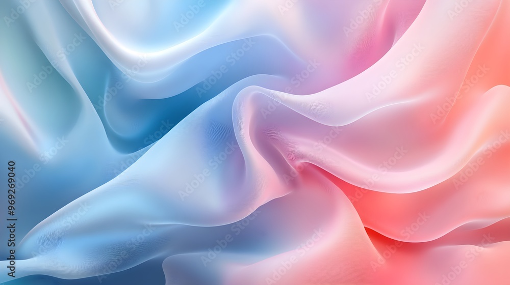 Obraz premium Abstract background, smooth pastel gradients, soft curves, light and airy, soft focus, minimalist design