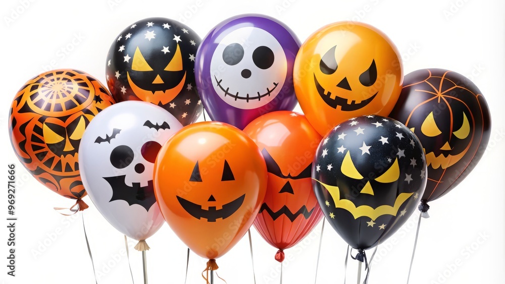 Obraz premium Halloween balloons bring joy and fright to any gathering, with spooky and festive designs that add a pop