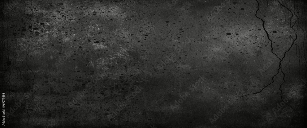 Fototapeta premium Textured black grunge background. Black concrete stone surface texture. Real smudge black chalkboard texture in classroom school college concept kid dust map blackboard background. 
