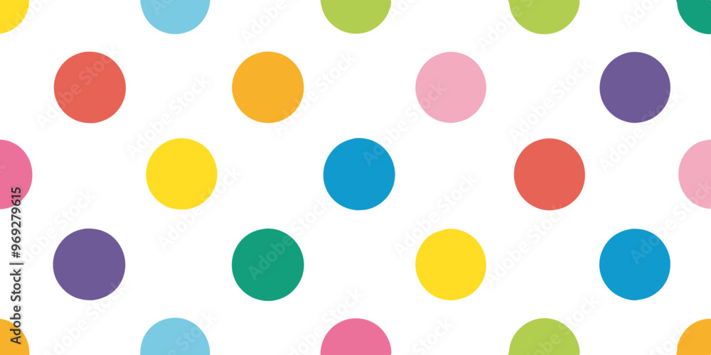 a pattern of colorful polka dots on a white background. The dots are evenly spaced and come in various colors, including red, yellow, blue, green, pink, and purple a pattern of colorful polka dots on a white background. The dots are evenly spaced and come in various colors, including red, yellow, blue, green, pink, and purple
