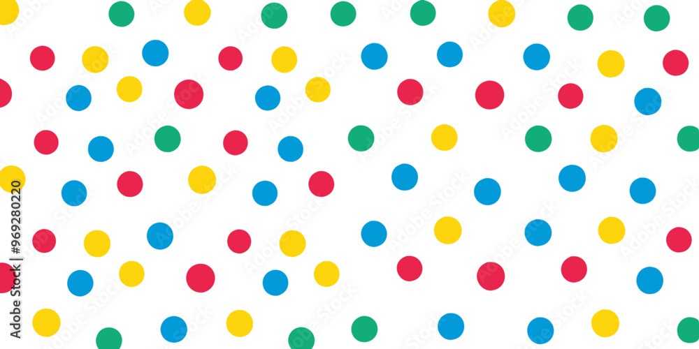 a pattern of colorful dots on a white background. The dots are evenly spaced and come in three colors: red, blue, and yellow. They are arranged in a seemingly random order a pattern of colorful dots on a white background. The dots are evenly spaced and come in three colors: red, blue, and yellow. They are arranged in a seemingly random order