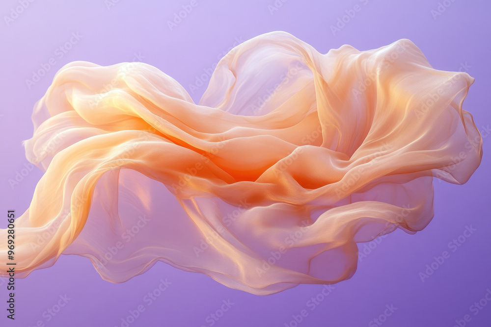 A cloud-like form of soft yellow silk, A cloud-like form of soft yellow silk,