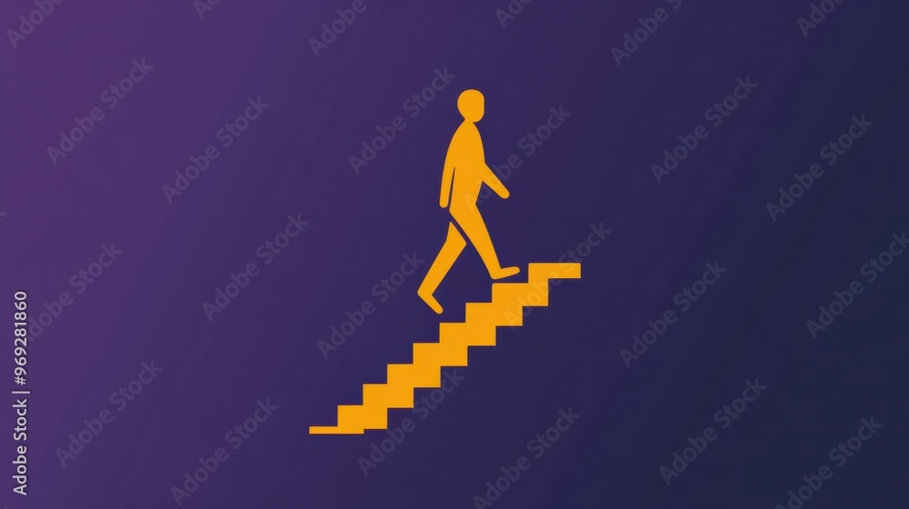 A simple icon of a person climbing stairs, symbolizing progress, career growth, or overcoming challenges. A simple icon of a person climbing stairs, symbolizing progress, career growth, or overcoming challenges.