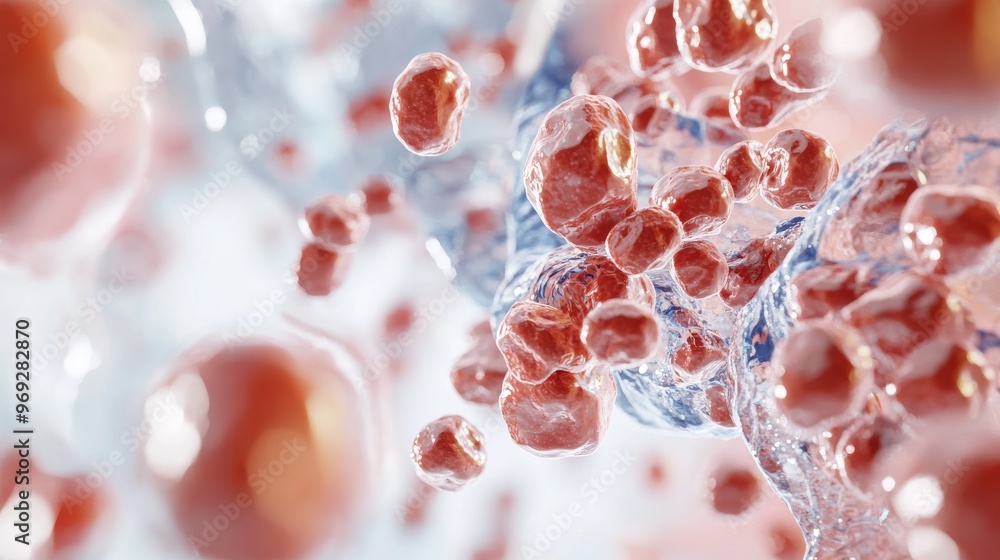 A microscopic view of viruses and bacteria symbolizing disease and infection. A microscopic view of viruses and bacteria symbolizing disease and infection.