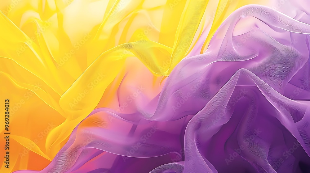 Obraz premium Yellow and Purple Gradient for Background with Smooth Transition and Copy Space
