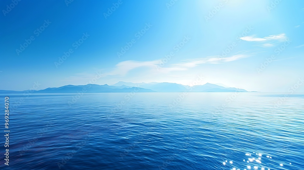 Blue Ocean Background with Copy Space, Tranquil and Serene Design, Perfect for Nature and Travel Concepts Blue Ocean Background with Copy Space, Tranquil and Serene Design, Perfect for Nature and Travel Concepts