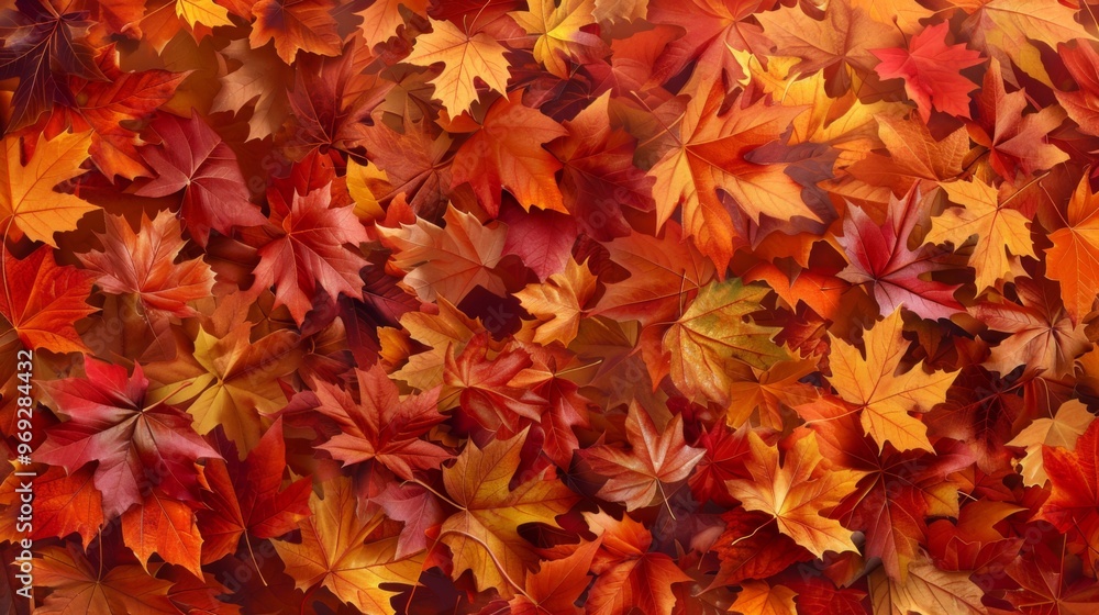 Autumn leaves pattern background top view Autumn leaves pattern background top view