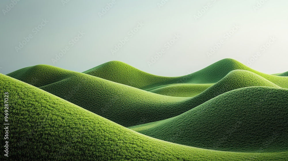 Lush Green Rolling Hills Landscape Lush Green Rolling Hills Landscape