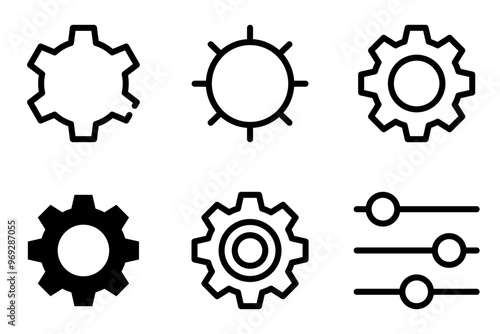 settings icon symbol vector template collection photo