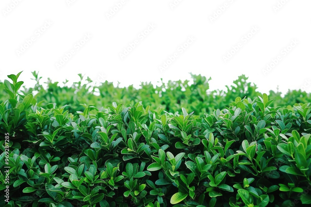 A close-up shot of a bush with lush green leaves A close-up shot of a bush with lush green leaves