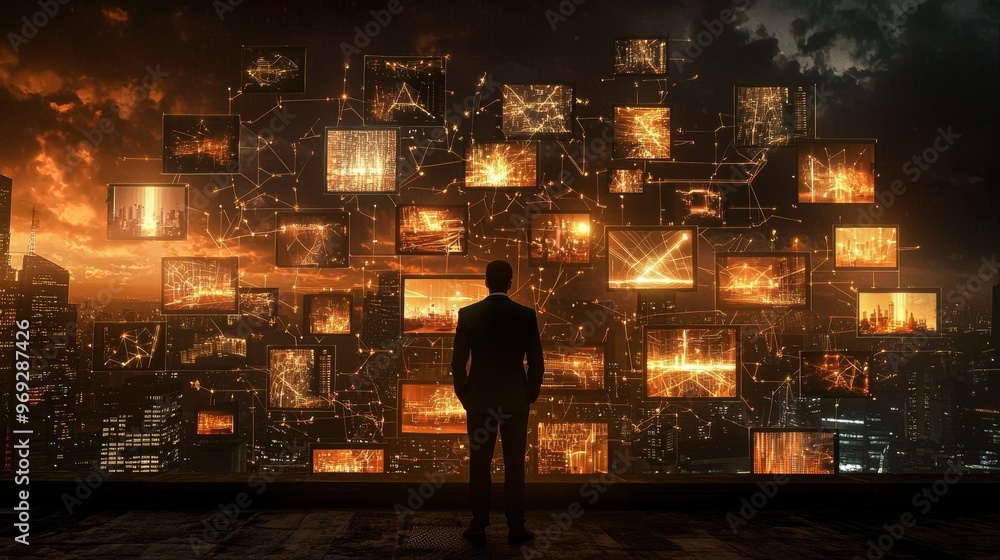 Fototapeta premium This image represents the intersection of community, innovation, and social networking.