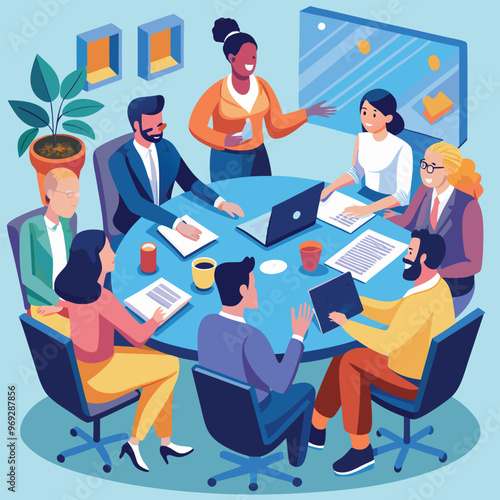 Business Conference, Office work, meeting  in the Office