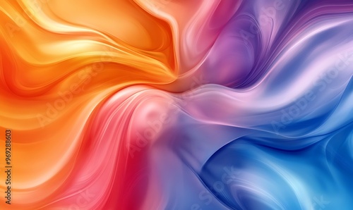 Abstract Colorful Swirling Pattern in Purple, Orange, and Blue Hues 