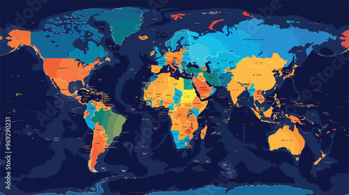 Political Map of the World Vector Illustration