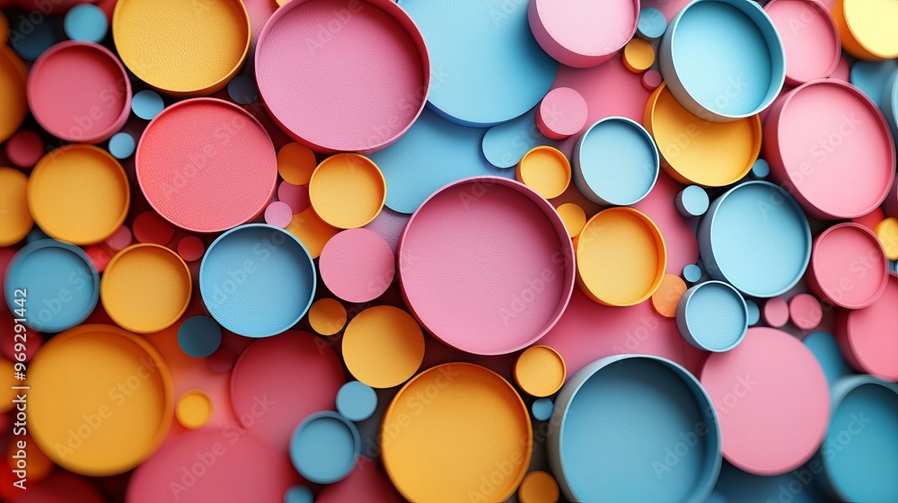 Image with overlapping circles in various sizes and colors, creating a sense of depth and dimension Image with overlapping circles in various sizes and colors, creating a sense of depth and dimension