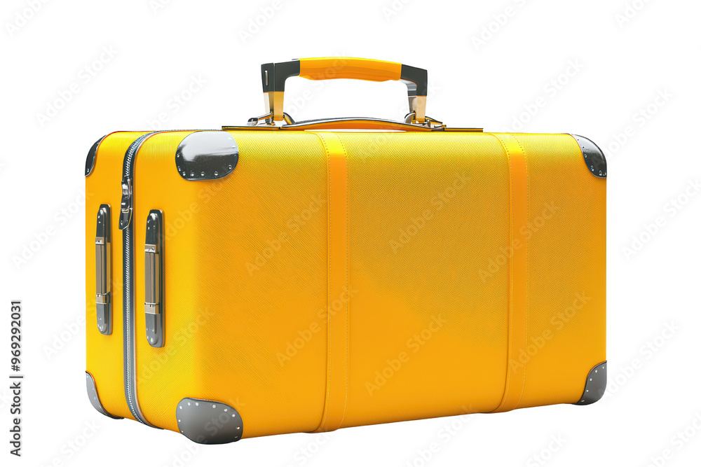 Bright yellow suitcase with sturdy handle and reinforced corners, perfect for travel. Modern design with glossy finish, ideal for any travel enthusiast. Bright yellow suitcase with sturdy handle and reinforced corners, perfect for travel. Modern design with glossy finish, ideal for any travel enthusiast.