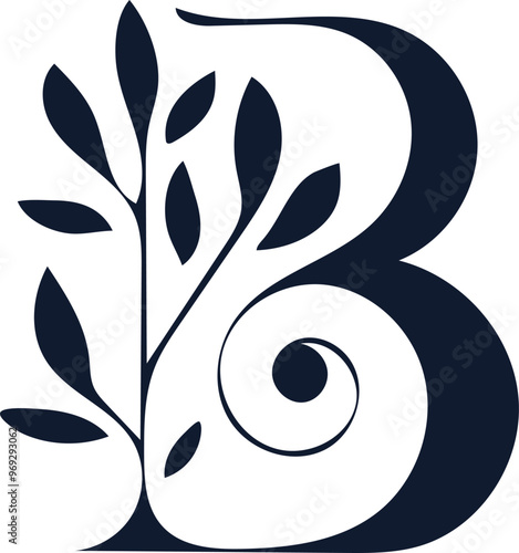 b Beauty woman line art luxury creative flower beauty skin care minimalist logo design