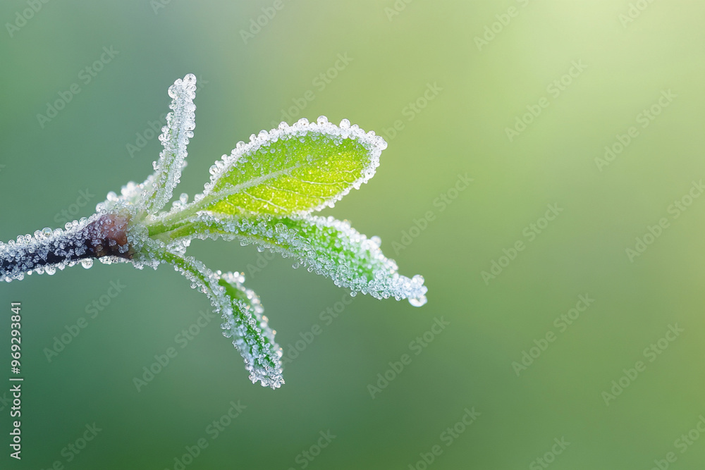Dew on the green natural leaves and blurred background Dew on the green natural leaves and blurred background