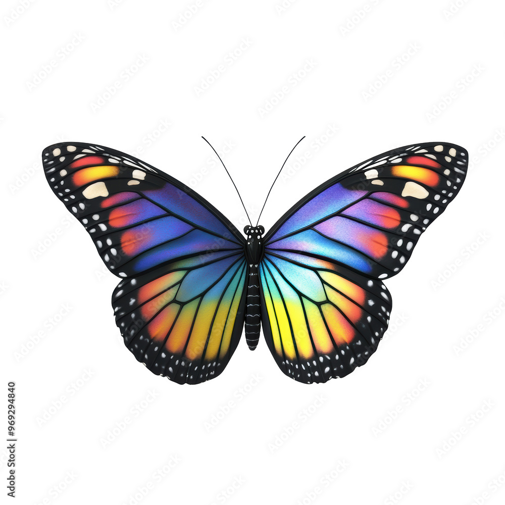 Close-up of a vibrant butterfly with colorful wings, showcasing intricate patterns and vivid hues perfect for nature and wildlife themes. Close-up of a vibrant butterfly with colorful wings, showcasing intricate patterns and vivid hues perfect for nature and wildlife themes.
