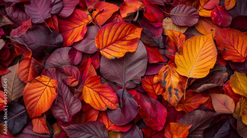Autumn leaves pattern background top view Autumn leaves pattern background top view