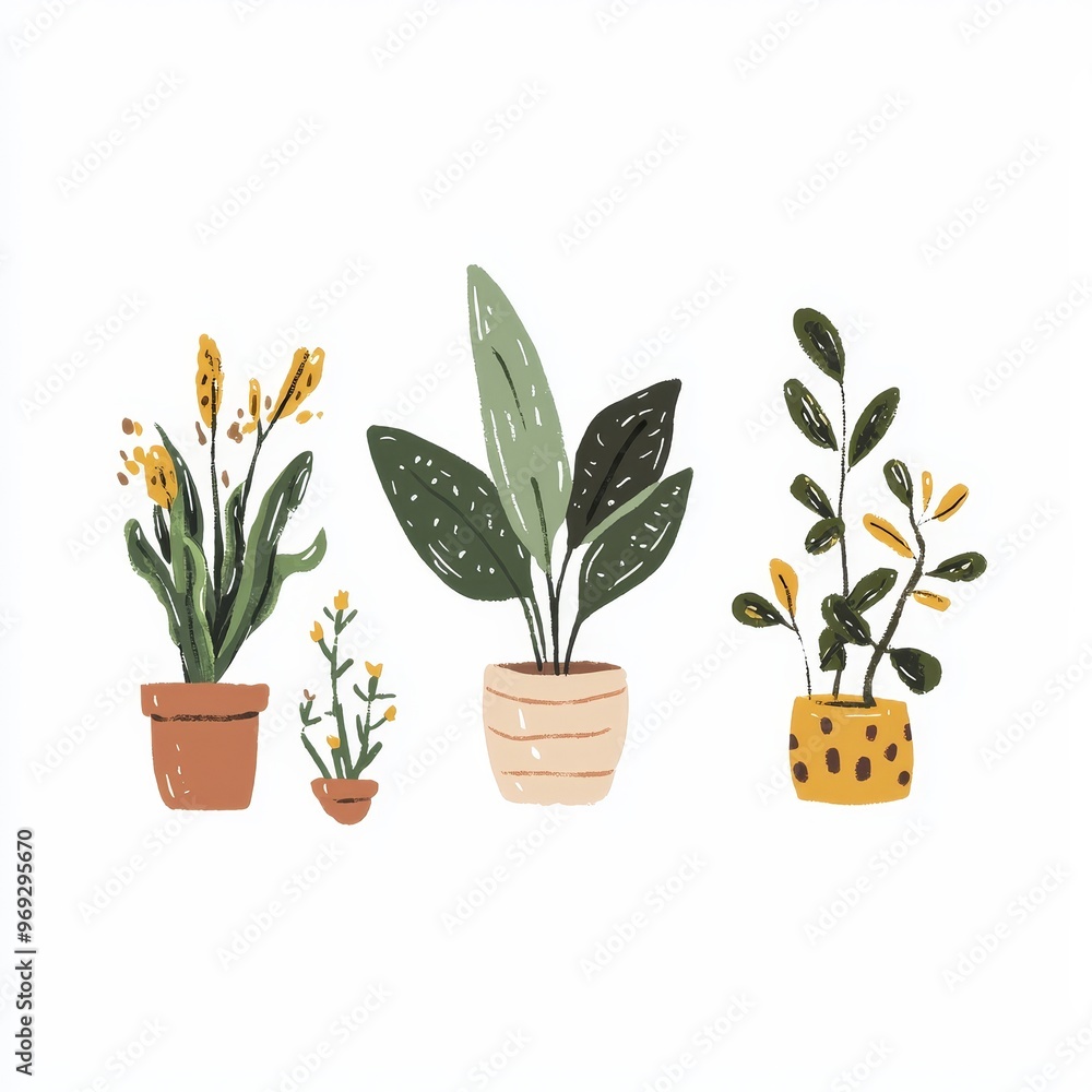 Withering phases of an otted flower plant. Isolated on a black background. Cartoon flat modern illustration. Withering phases of an otted flower plant. Isolated on a black background. Cartoon flat modern illustration.