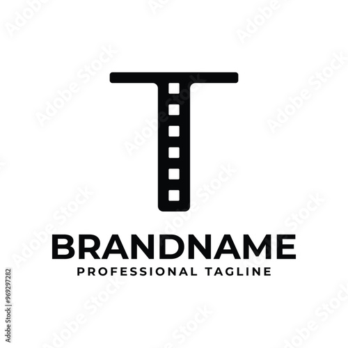 Letter T Film Logo, Perfect for Movie or Cinema Production Studios