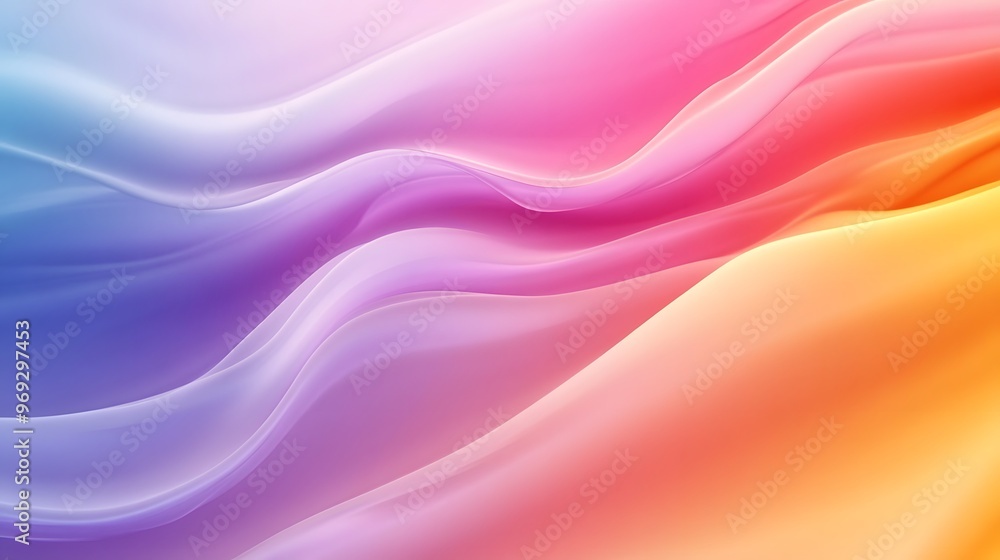 Obraz premium Gradient abstract background transitioning from warm to cool tones in a smooth, harmonious flow.