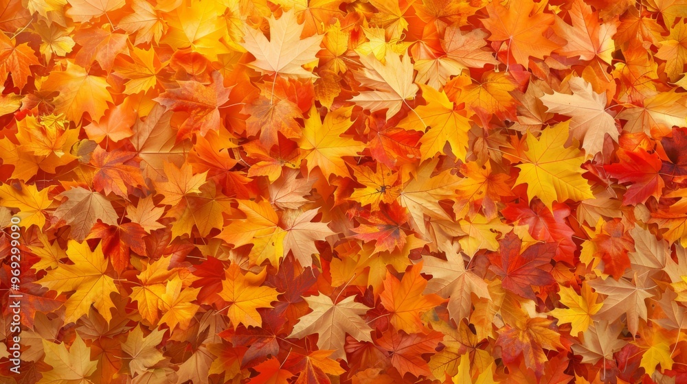 Autumn leaves pattern background top view Autumn leaves pattern background top view