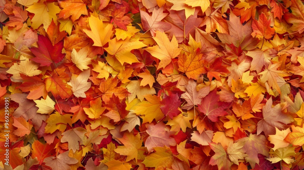 Autumn leaves pattern background top view Autumn leaves pattern background top view