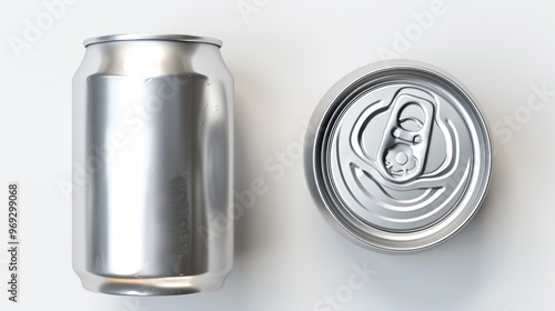 A can of soda sitting next to a can opener, ready for use