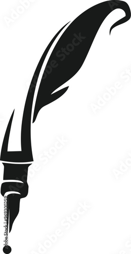 feather pen logo design